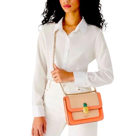 NWT Kate Spade Melon Remi Flap Chain Pineapple crossbody Bag Shoulder Bag - Picture 15 of 15